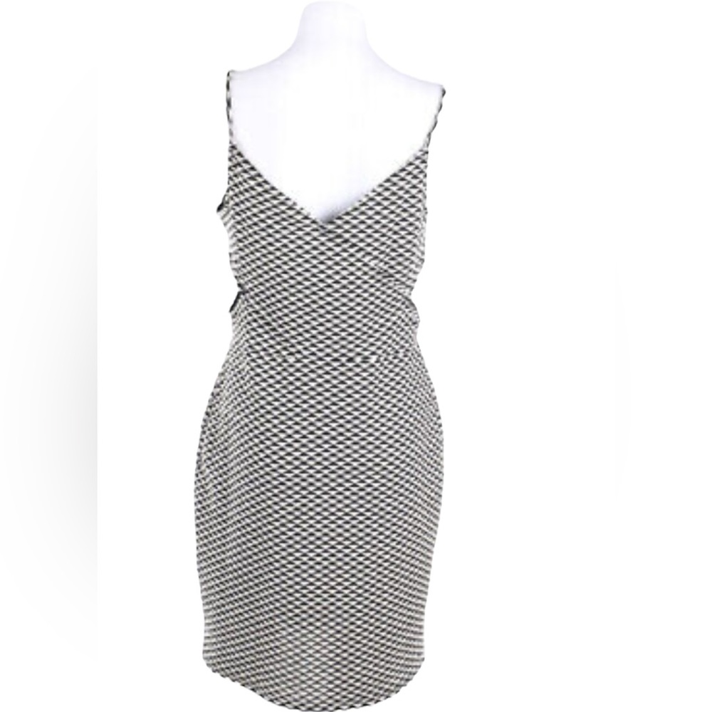 H&M Black White Geometric Bodycon Mini Dress Women’s Size M | Retro Party Dress